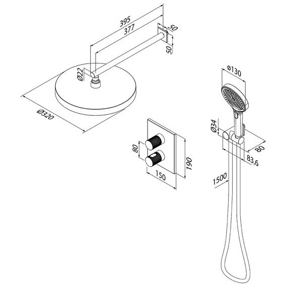 Душевая система для душа с термостатом Iddis Duna DUNSB0Ti67P - фото 14