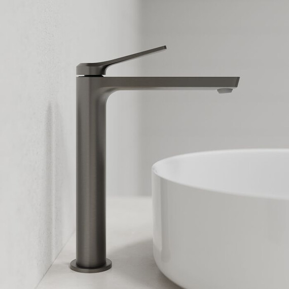 Смеситель для раковины высокий Iddis Parker PARGM01i01, графит матовый - фото 4