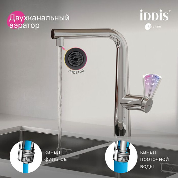 Смеситель для кухни Iddis Pure PURSBPFi05N - фото 4