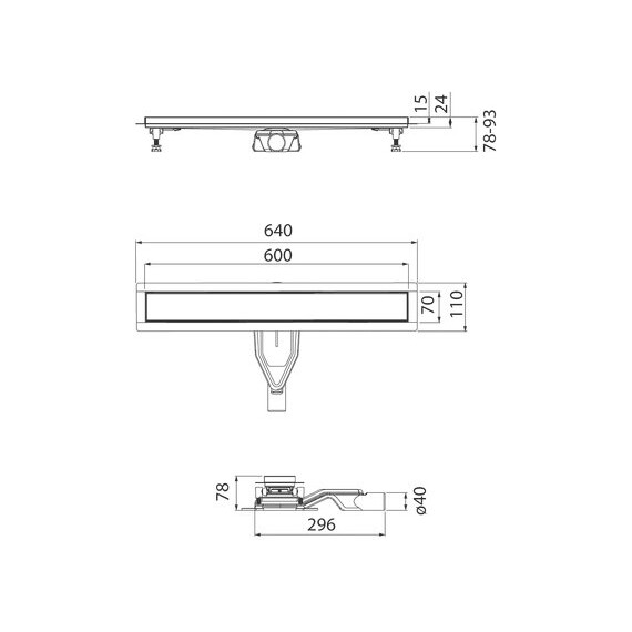 Трап Iddis Perfex 60 см 975B6SB00DZ (под плитку) - фото 16