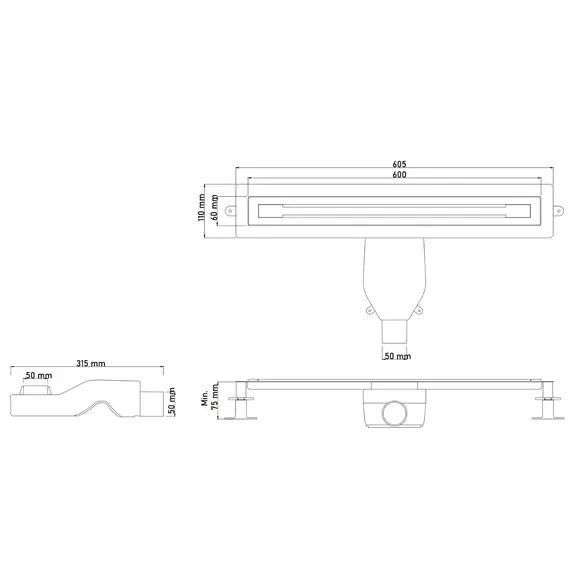 Трап Boheme Premium Trendy 60 см 983-60-CB, медь брашированная - фото 2