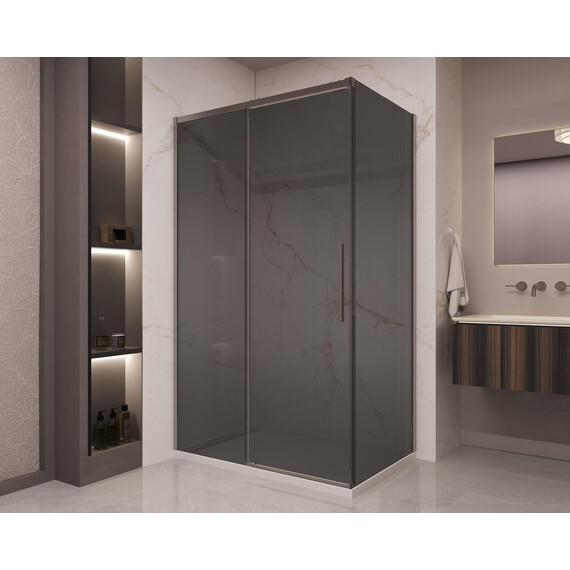 Душевое ограждение Vincea Stella 120x90 см VSR-1ST9012CGGM (стекло 8 мм) вороненая сталь/тонированное - фото 2