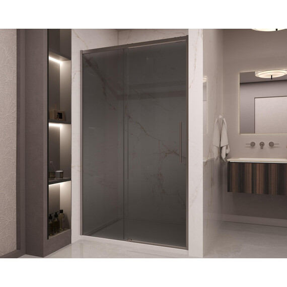 Душевая дверь Vincea Stella 120 см VDS-1ST120CGGM (стекло 8 мм) вороненая сталь/тонированное - фото 2