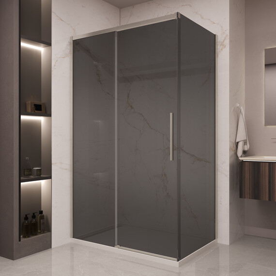 Душевое ограждение Vincea Stella 120x90 см VSR-1ST9012CGBN (стекло 8 мм) брашированный никель/тонированное - фото 