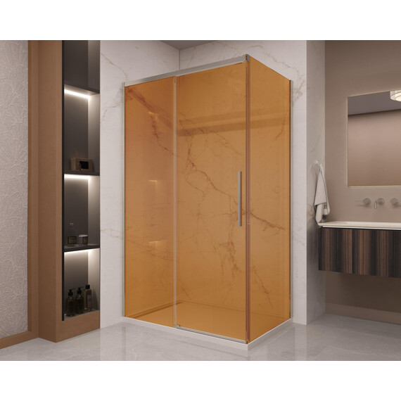 Душевое ограждение Vincea Stella 120x90 см VSR-1ST9012GSBN (стекло 8 мм) брашированный никель/янтарь - фото 2