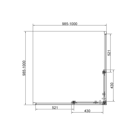 Душевое ограждение Vincea Slim 100x100 см VSS-4SL100CLBN (стекло 8 мм) брашированный никель/прозрачное - фото 3