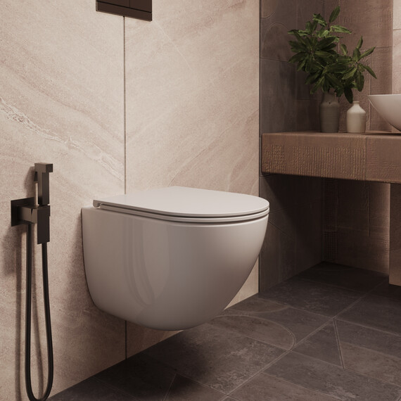 Унитаз подвесной безободковый Vincea Bien VT1-56TFS с ультратонкой крышкой микролифт (Система смыва торнадо) - фото 7