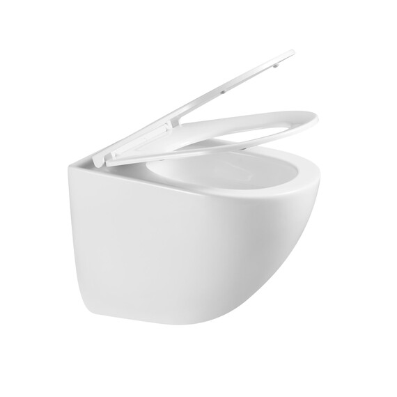 Унитаз подвесной безободковый Vincea Bien VT1-56TFS с ультратонкой крышкой микролифт (Система смыва торнадо) - фото 5