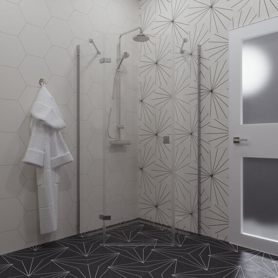 Душевое ограждение Triton Сигма 100x100 см Щ0000056790, хром/прозрачное - фото 3