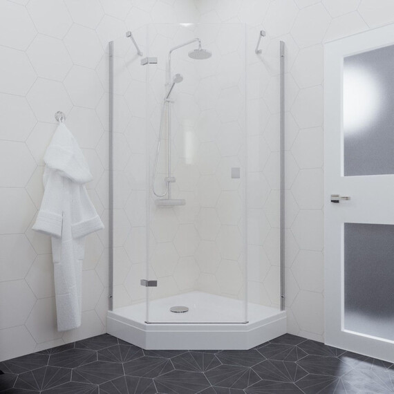 Душевое ограждение Triton Сигма 100x100 см Щ0000056815, хром/прозрачное - фото 3