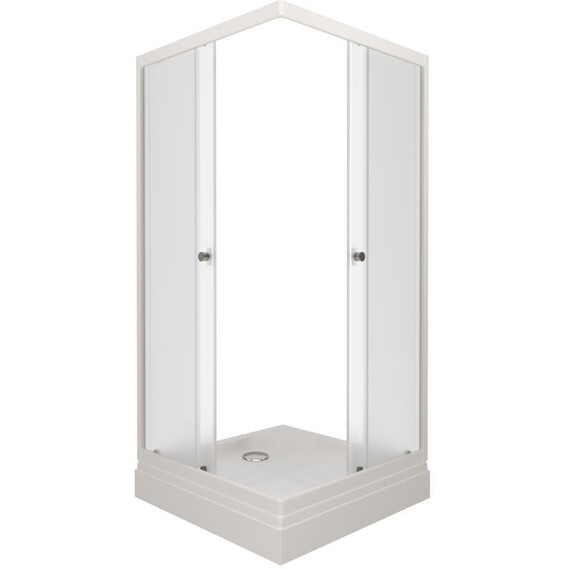 Душевое ограждение Triton Вельвет 90x90 см Щ0000061815, белый/матовое - фото 
