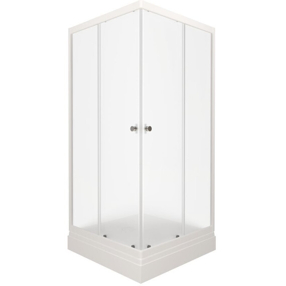 Душевое ограждение Triton Вельвет 90x90 см Щ0000061815, белый/матовое - фото 2