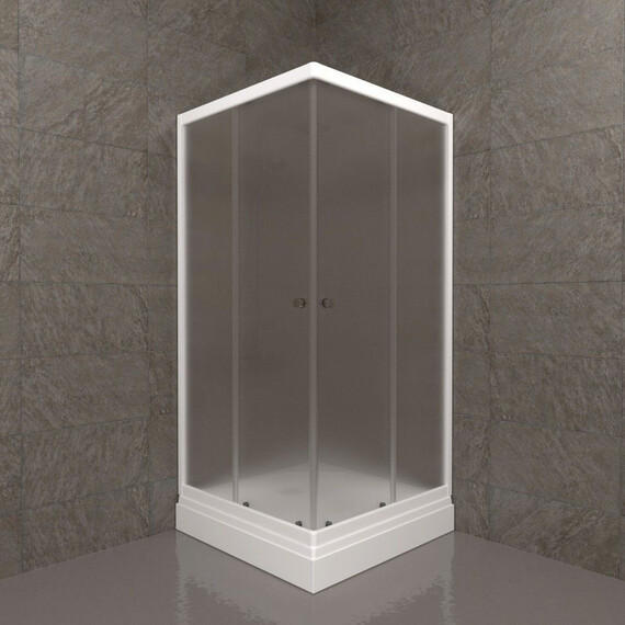 Душевое ограждение Triton Вельвет 90x90 см Щ0000061815, белый/матовое - фото 3