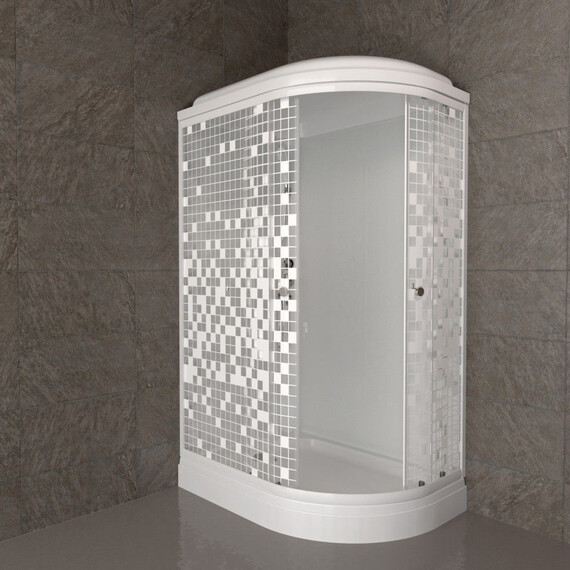 Душевая кабина Тритон Коралл 120x80 см L Щ0000061817, белый/мозаика - фото 4