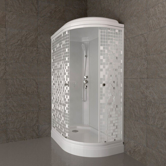 Душевая кабина Тритон Коралл 120x80 см L Щ0000061817, белый/мозаика - фото 5