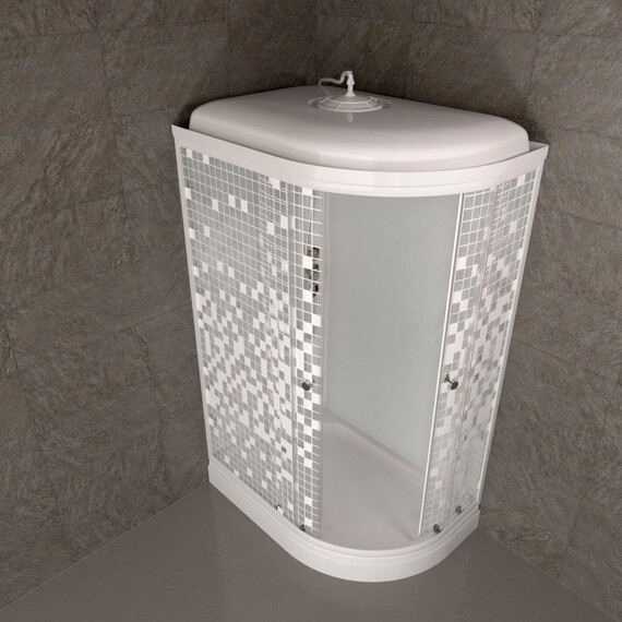 Душевая кабина Тритон Коралл 120x80 см L Щ0000061817, белый/мозаика - фото 6