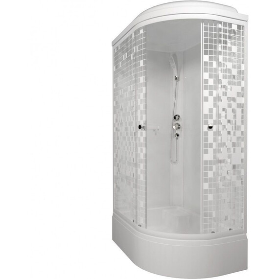 Душевая кабина Тритон Коралл 120x80 см L Щ0000061819, белый/мозаика - фото 2