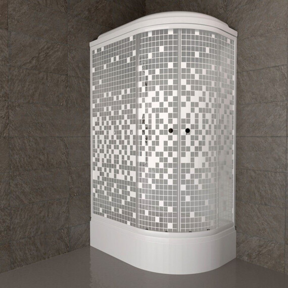 Душевая кабина Тритон Коралл 120x80 см L Щ0000061819, белый/мозаика - фото 3