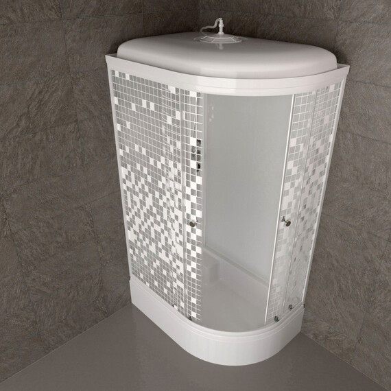 Душевая кабина Тритон Коралл 120x80 см L Щ0000061819, белый/мозаика - фото 6