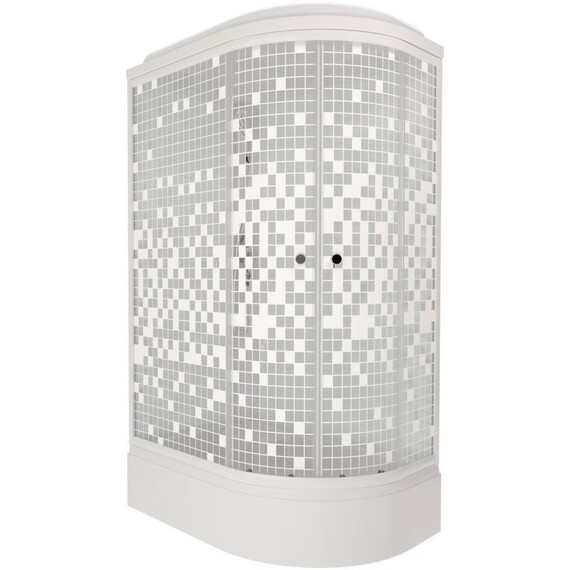 Душевая кабина Тритон Коралл 120x80 см L Щ0000061819, белый/мозаика - фото 