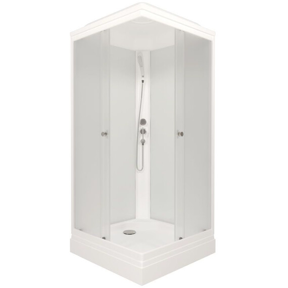 Душевая кабина Тритон Вельвет 90x90 см Щ0000061852, белый/матовое - фото 