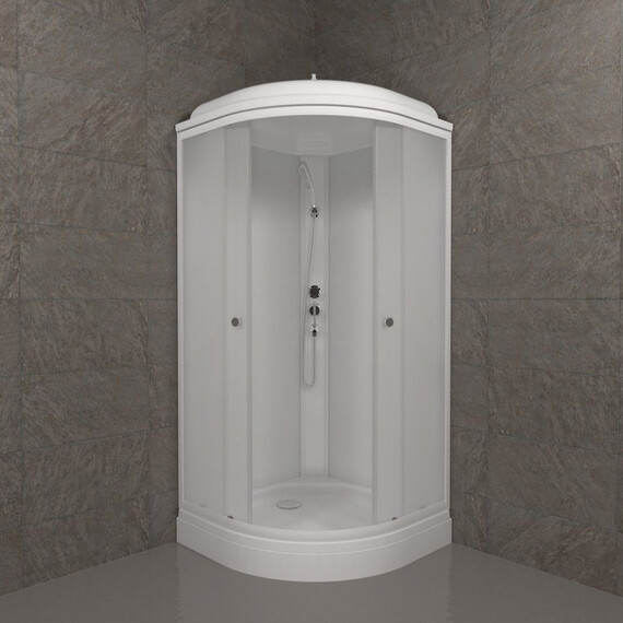 Душевая кабина Тритон Вельвет 80x80 см Щ0000064622, белый/матовое - фото 4