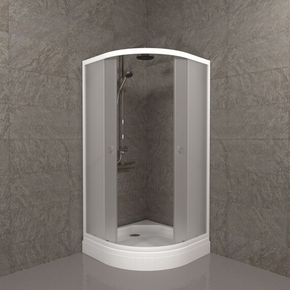 Душевое ограждение Triton Вельвет 80x80 см Щ0000064624, белый/матовое - фото 3