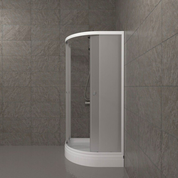 Душевое ограждение Triton Вельвет 80x80 см Щ0000064624, белый/матовое - фото 4