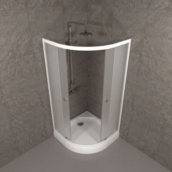 Душевое ограждение Triton Вельвет 80x80 см Щ0000064624, белый/матовое - фото 5