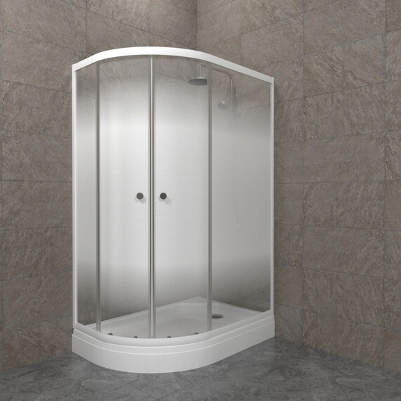 Душевое ограждение Triton Коралл 120x80 см R Щ0000068950, белый/узор - фото 3