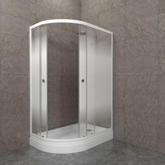 Душевое ограждение Triton Коралл 120x80 см R Щ0000068950, белый/узор - фото 4