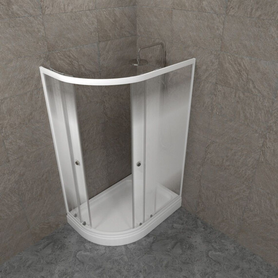 Душевое ограждение Triton Коралл 120x80 см R Щ0000068950, белый/узор - фото 5