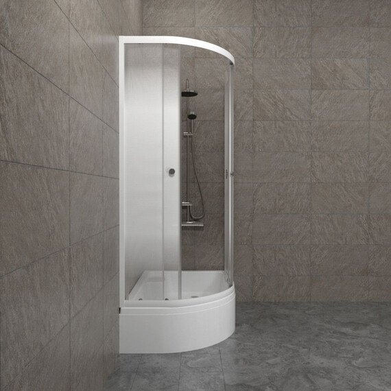 Душевое ограждение Triton Коралл 120x80 см R Щ0000068952, белый/узор - фото 6