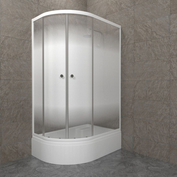 Душевое ограждение Triton Коралл 120x80 см R Щ0000068952, белый/узор - фото 3