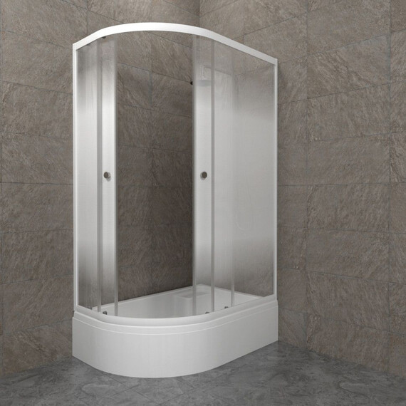 Душевое ограждение Triton Коралл 120x80 см R Щ0000068952, белый/узор - фото 4