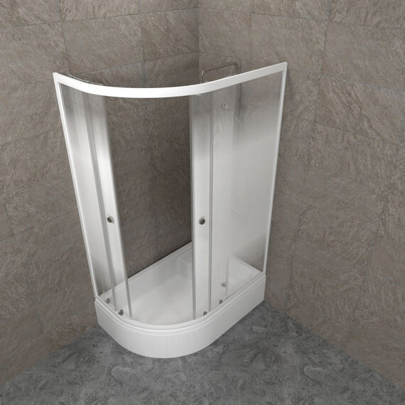 Душевое ограждение Triton Коралл 120x80 см R Щ0000068952, белый/узор - фото 5