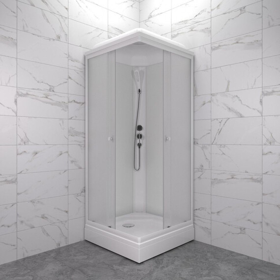 Душевая кабина Тритон Вельвет 80x80 см Щ0000071050, белый/матовое - фото 3