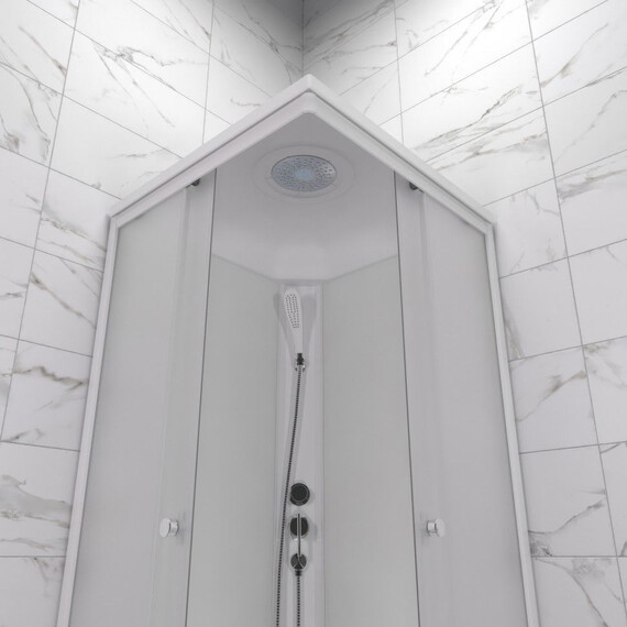 Душевая кабина Тритон Вельвет 80x80 см Щ0000071050, белый/матовое - фото 8