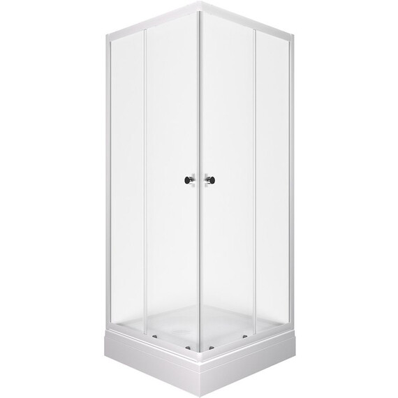 Душевое ограждение Triton Вельвет 80x80 см Щ0000071051, белый/матовое - фото 2