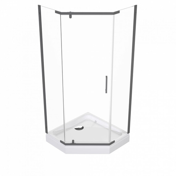 Душевое ограждение Triton Дека 100x100 см Щ0000073926, графит/прозрачное - фото 2