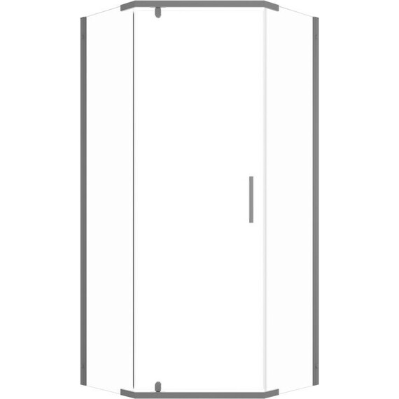 Душевое ограждение Triton Дека 90x90 см Щ0000073929, графит/прозрачное - фото 