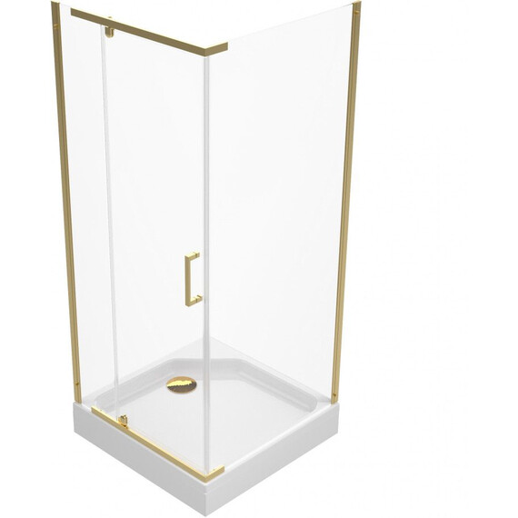 Душевое ограждение Triton Терра 90x90 см Щ0000073931, золото/прозрачное - фото 2