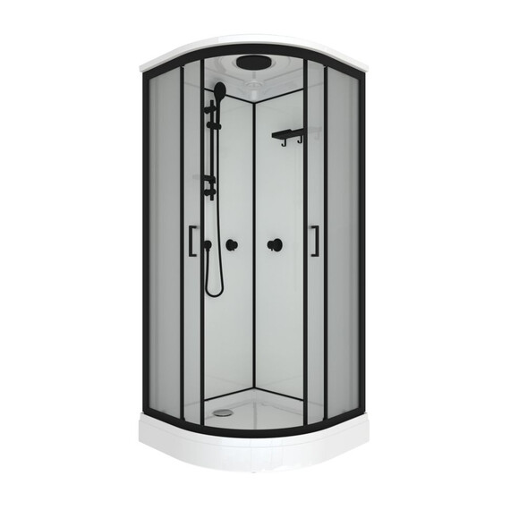 Душевая кабина Тритон Прайм 90x90 см Щ0000076117, чёрный/матовое - фото 2