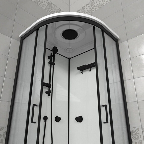 Душевая кабина Тритон Прайм 90x90 см Щ0000076117, чёрный/матовое - фото 6