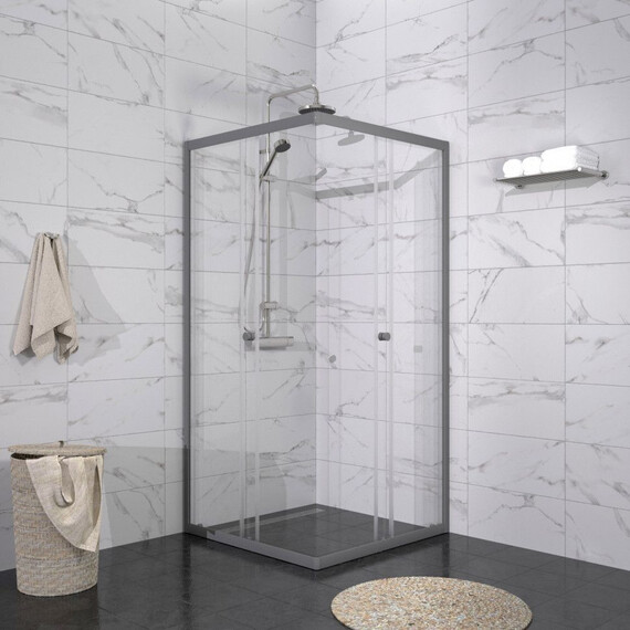 Душевое ограждение Triton Вента 90x90 см Щ0000076258, графит/прозрачное - фото 6