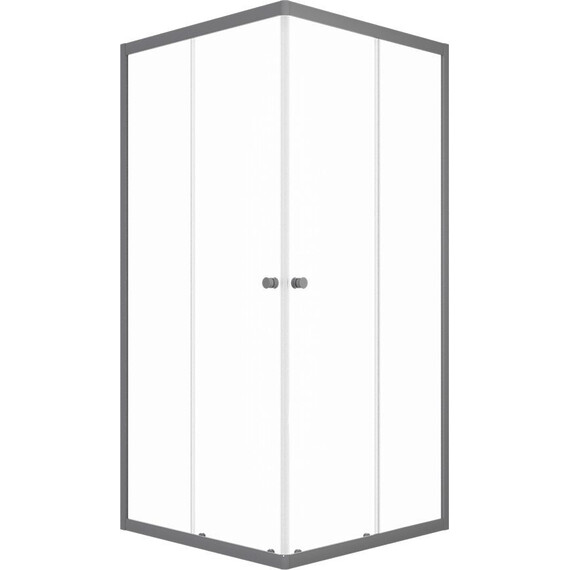 Душевое ограждение Triton Вента 90x90 см Щ0000076258, графит/прозрачное - фото 