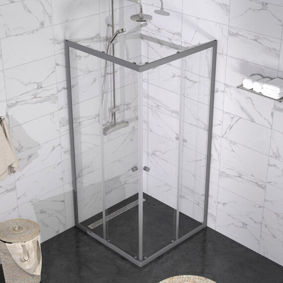 Душевое ограждение Triton Вента 90x90 см Щ0000076258, графит/прозрачное - фото 5