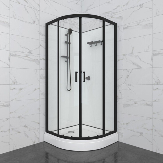 Душевая кабина Тритон Прайм 90x90 см Щ0000077366, чёрный/прозрачное - фото 3