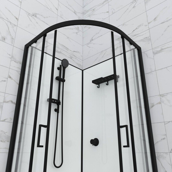 Душевая кабина Тритон Прайм 90x90 см Щ0000077366, чёрный/прозрачное - фото 4
