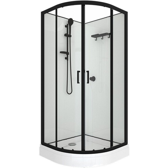 Душевая кабина Тритон Прайм 90x90 см Щ0000077366, чёрный/прозрачное - фото 2